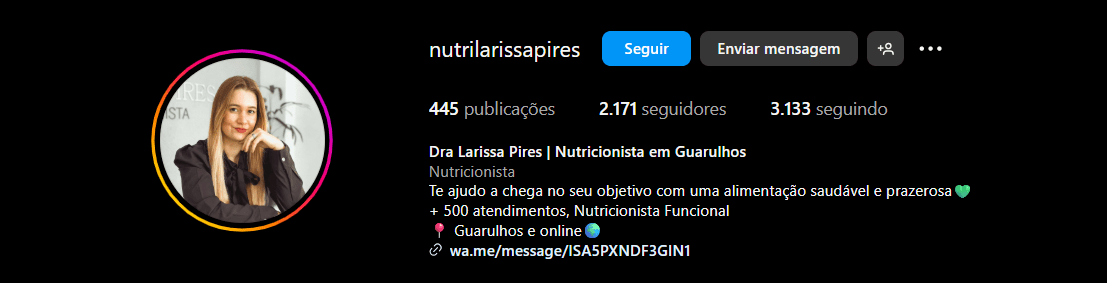 modelos simples de bio para insta de nutri