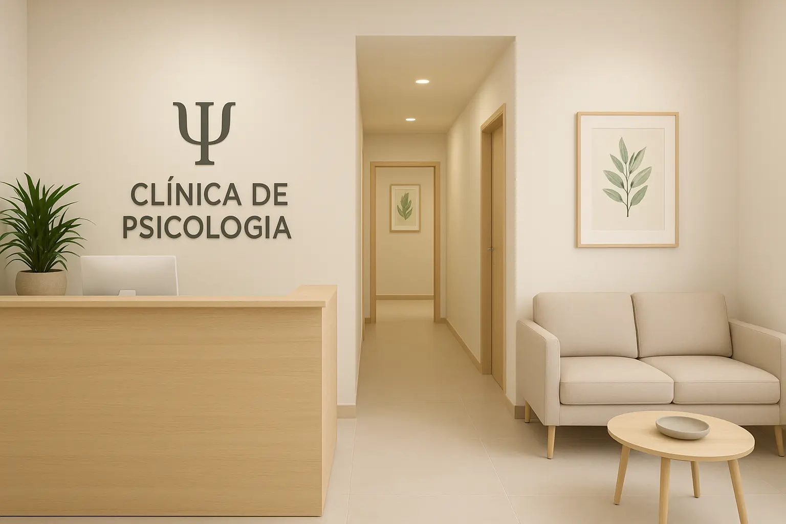 modelo de recepção de uma clínica de psicologia