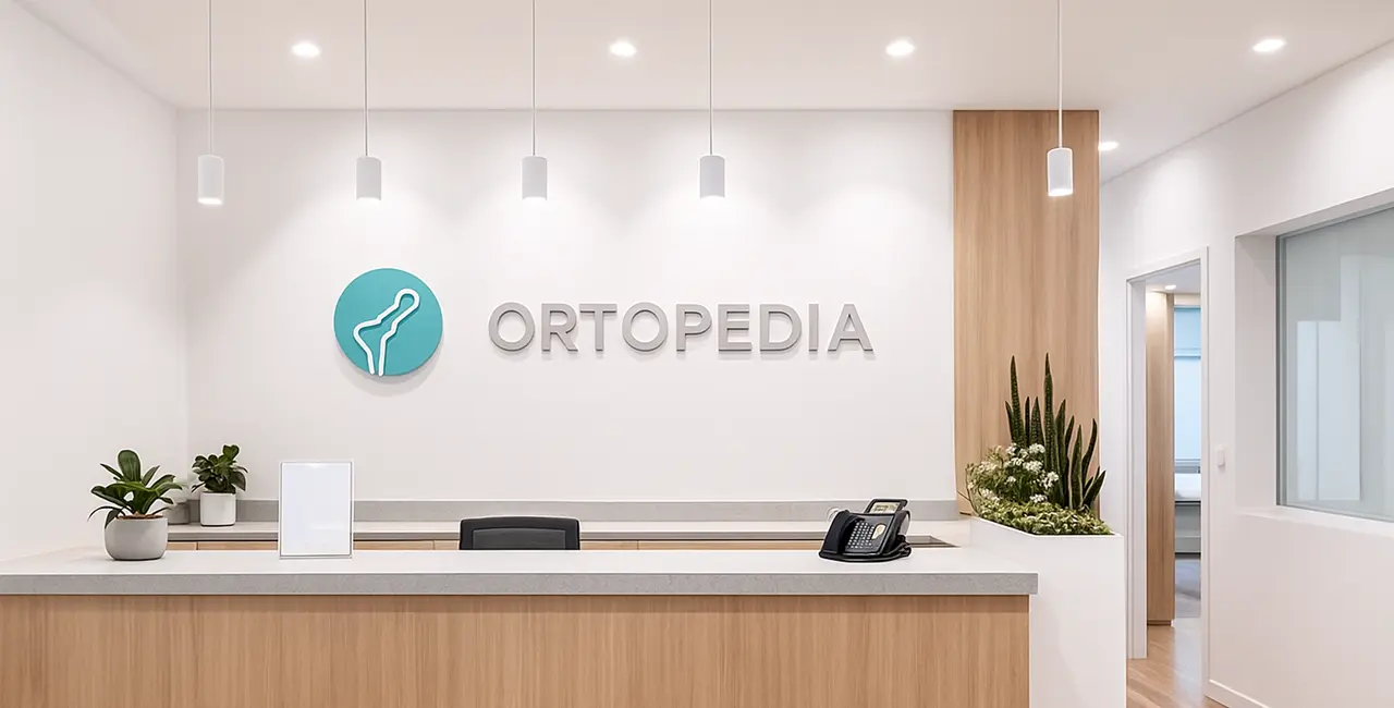 Recepção de um clínica de ortopedia